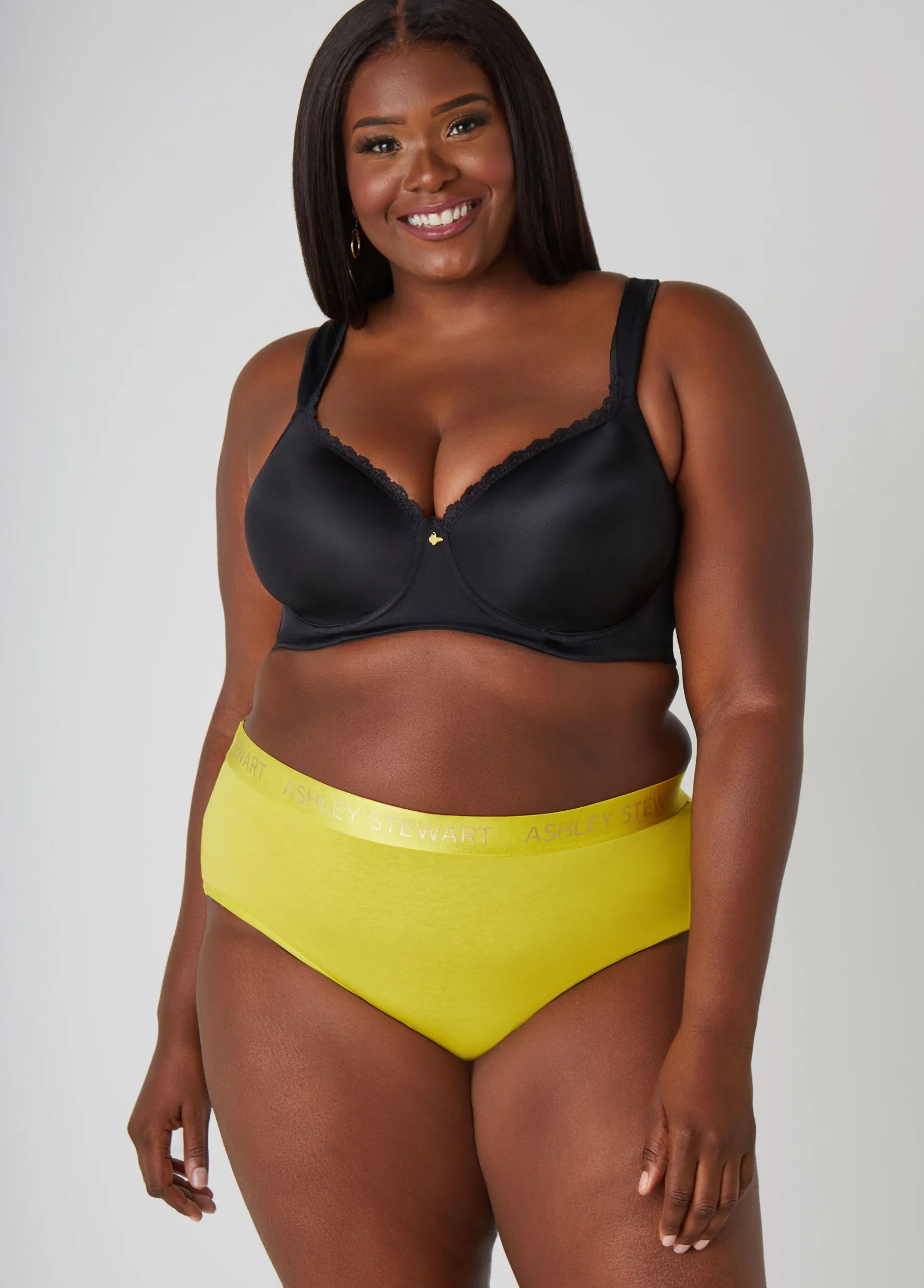 New Ashley Stewart Stretch Cotton Hipster Panty