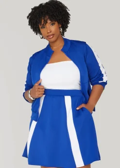 Hot Ashley Stewart Stripe Trimmed Track Jacket