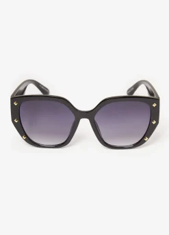 New Ashley Stewart Studded Tinted Sunglasses Black