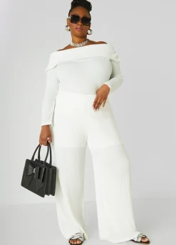 Discount Ashley Stewart Textured Off The Shoulder Top