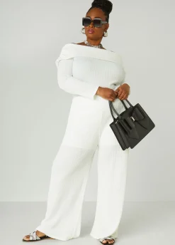 Discount Ashley Stewart Textured Off The Shoulder Top