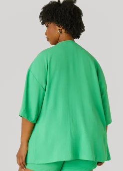Online Ashley Stewart Textured Open Front Jacket