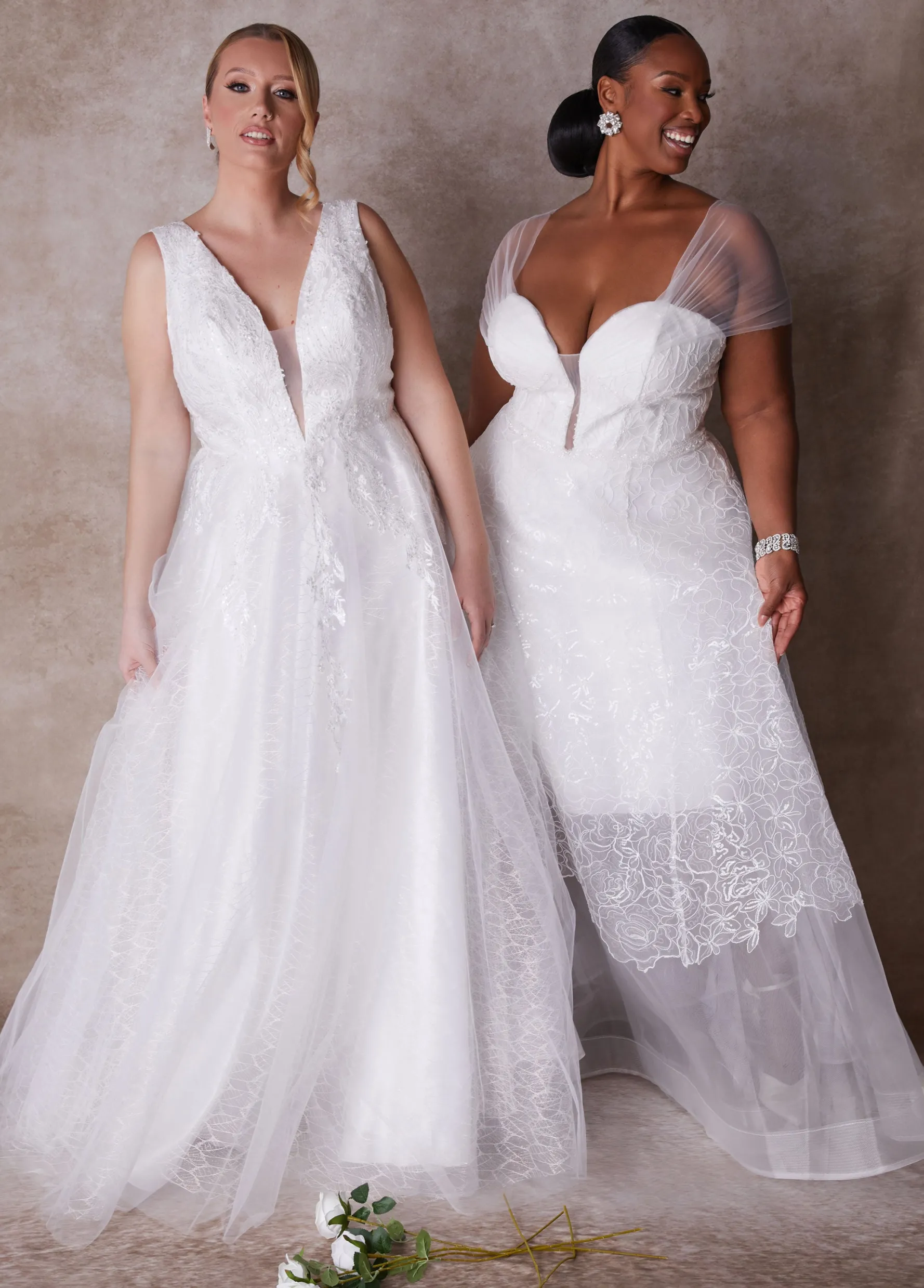 Fashion Ashley Stewart The Alanna Princess Wedding Gown Egret