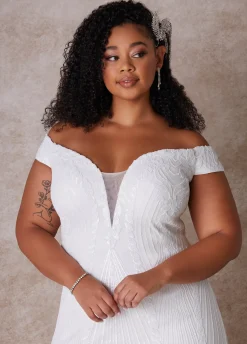 Outlet Ashley Stewart The Brynn Wedding Gown Egret