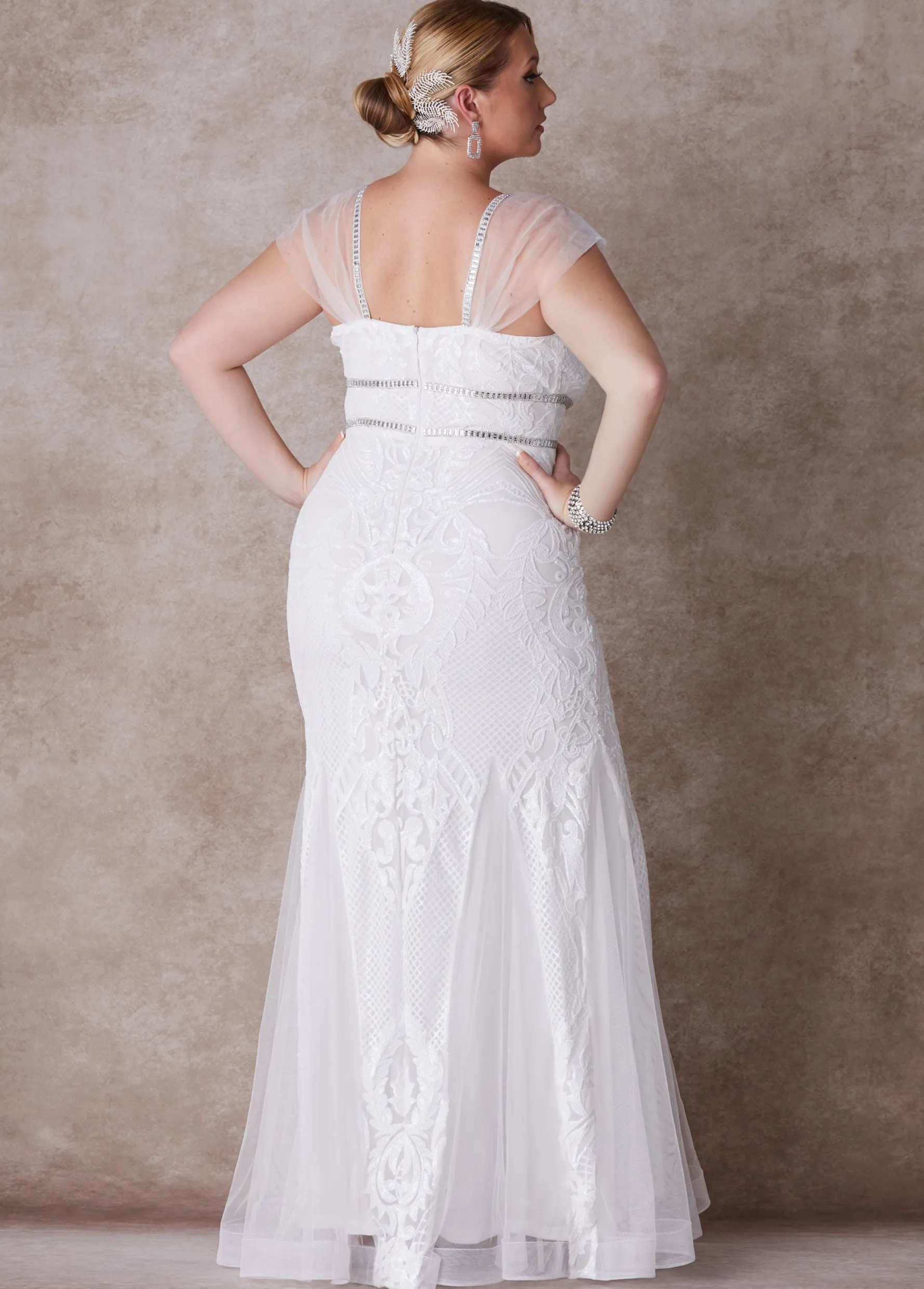 Online Ashley Stewart The Celeste Wedding Gown Egret