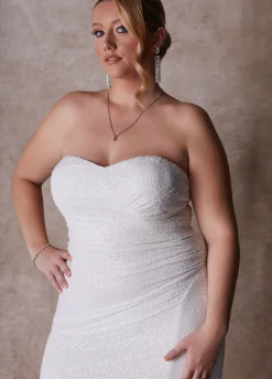 Clearance Ashley Stewart The Ella Strapless Wedding Gown White