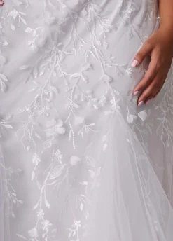 Outlet Ashley Stewart The Rochelle Wedding Gown Egret