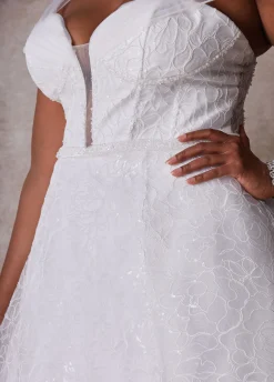 Discount Ashley Stewart The Tatianna Princess Wedding Gown White