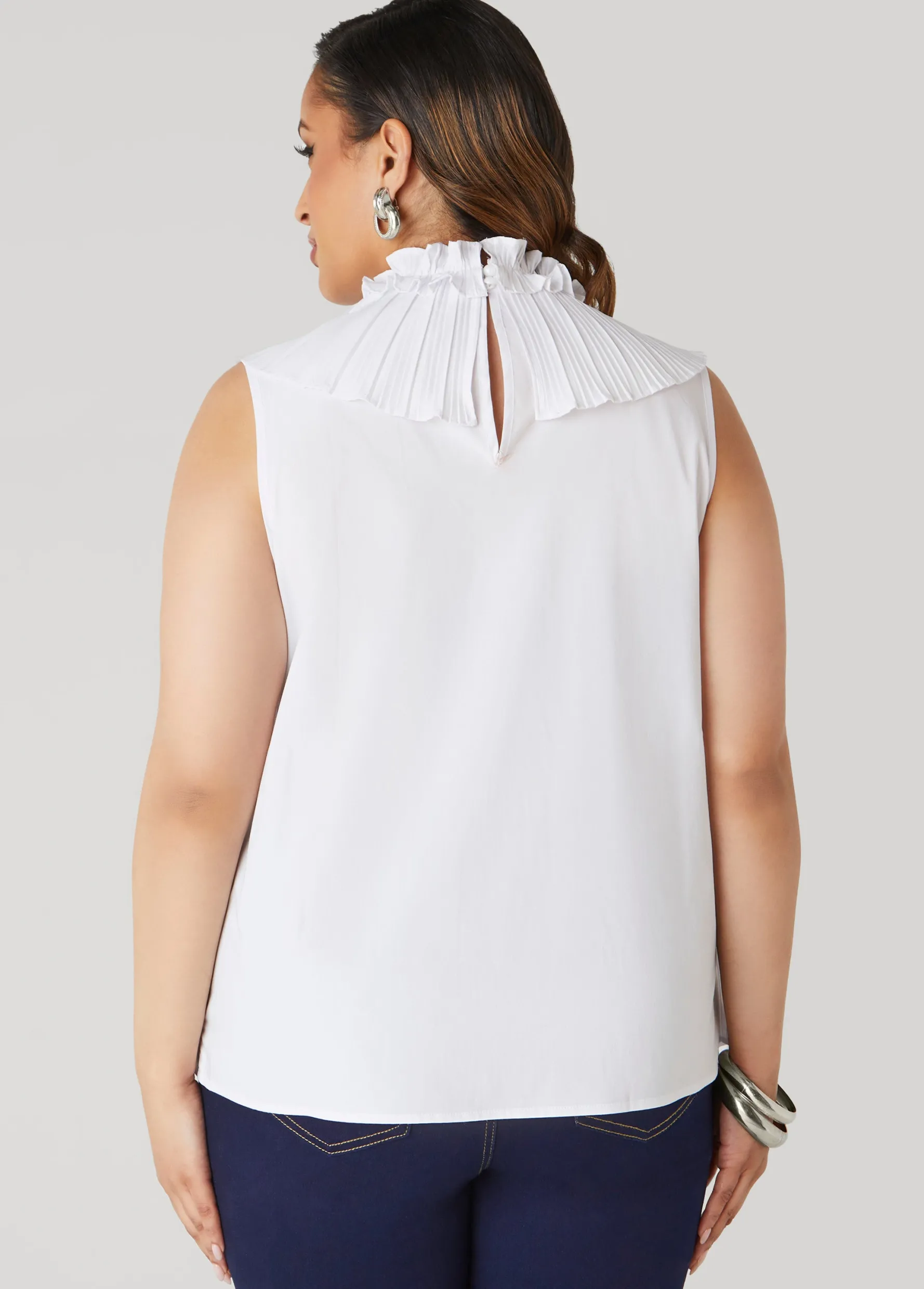 Online Ashley Stewart Tiered Ruffled Blouse