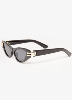 Clearance Ashley Stewart Tinted Cat Eye Sunglasses Black
