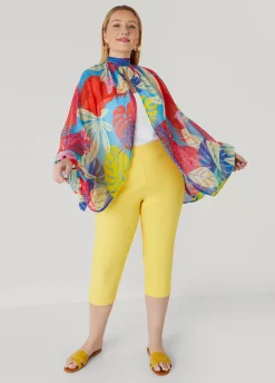 Discount Ashley Stewart Tropical Print Shrug Multi
