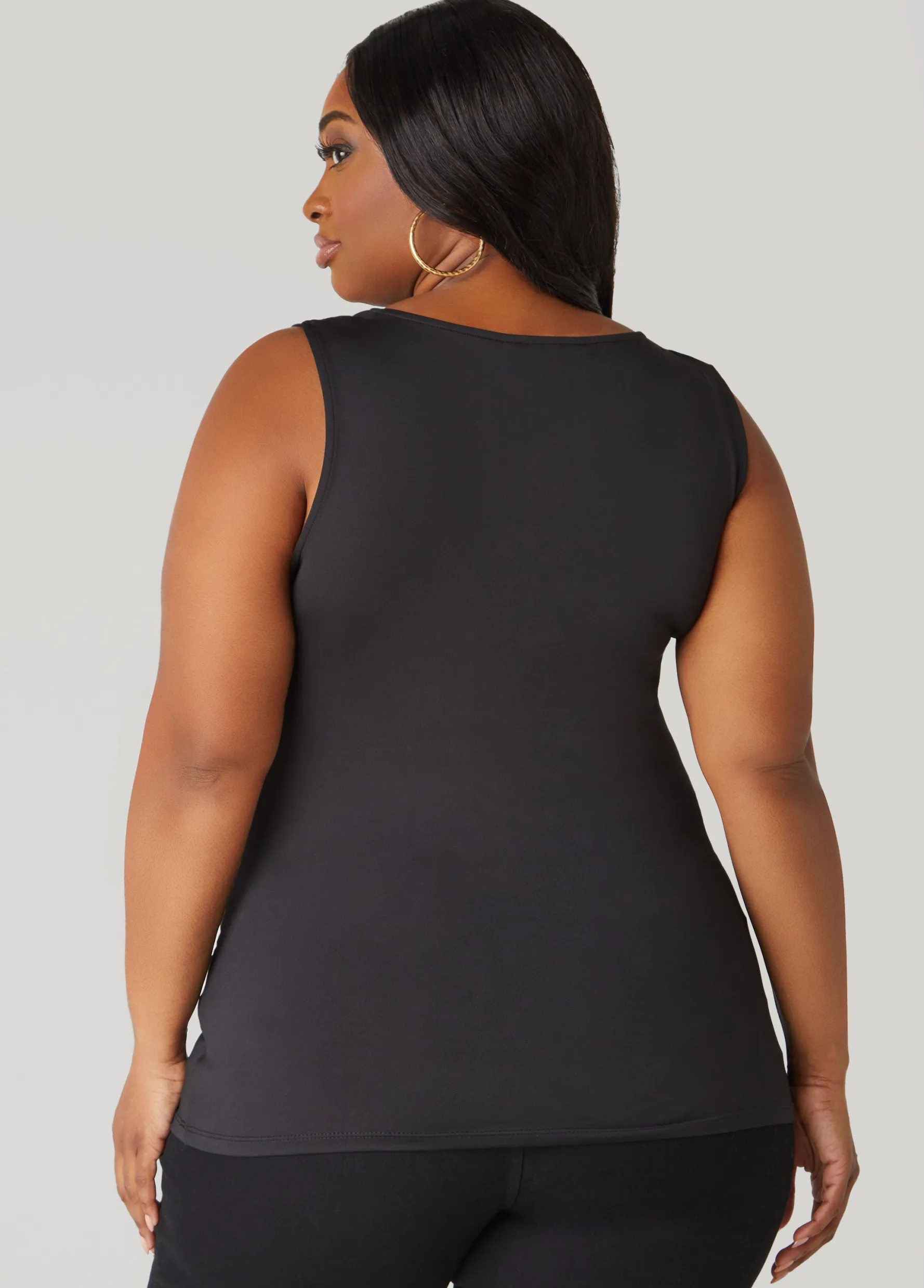 Fashion Ashley Stewart Twisted Cowl Neck Top