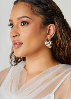 Discount Ashley Stewart Twisted Tone Hoop Earrings Silver